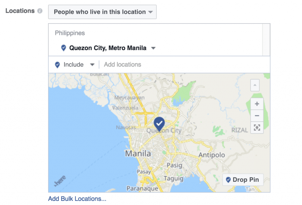 geo targeting facebook ad